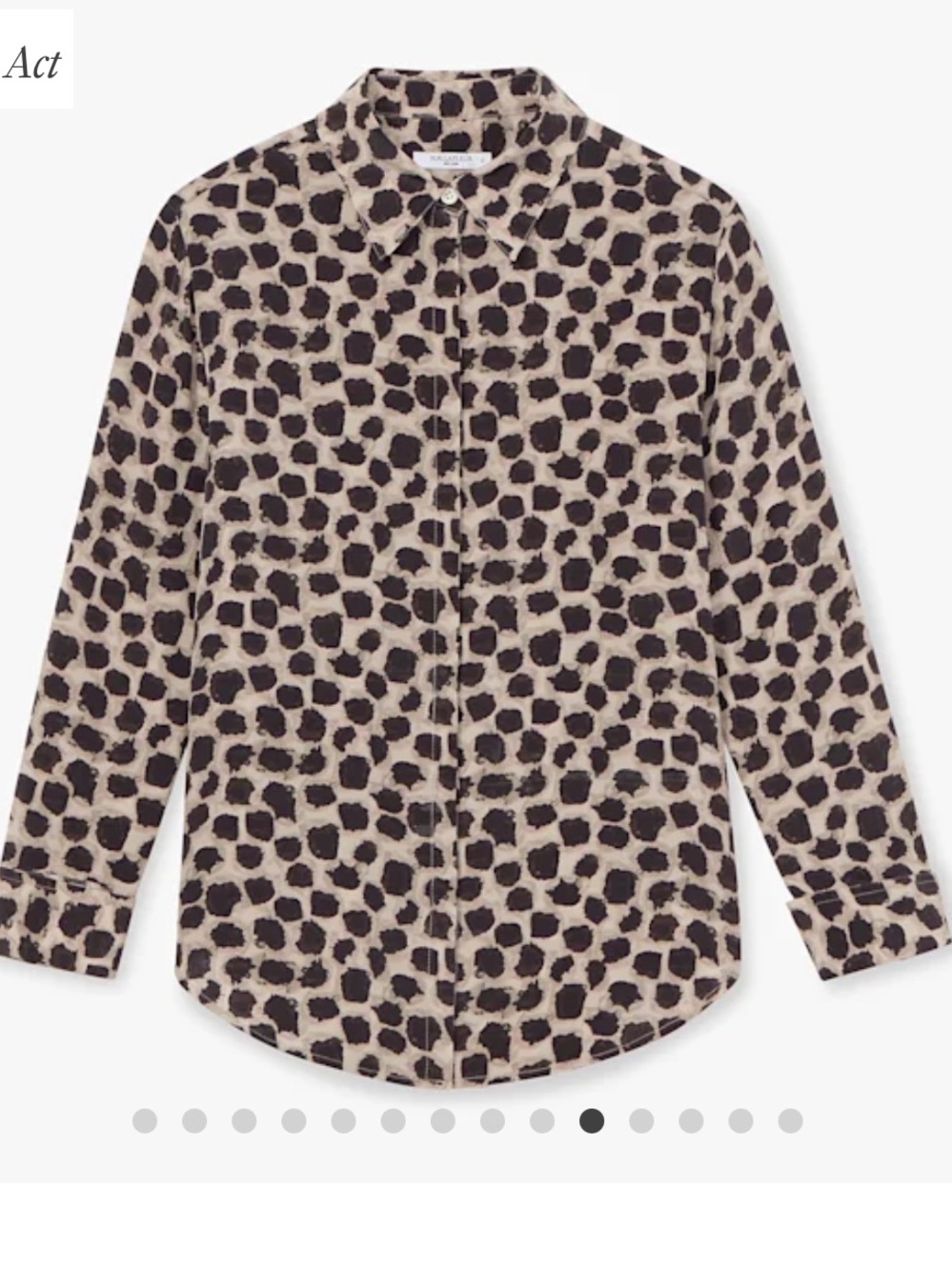 M.M. LaFleur the Tatum Shirt in washable silk button down sahara print Leopard